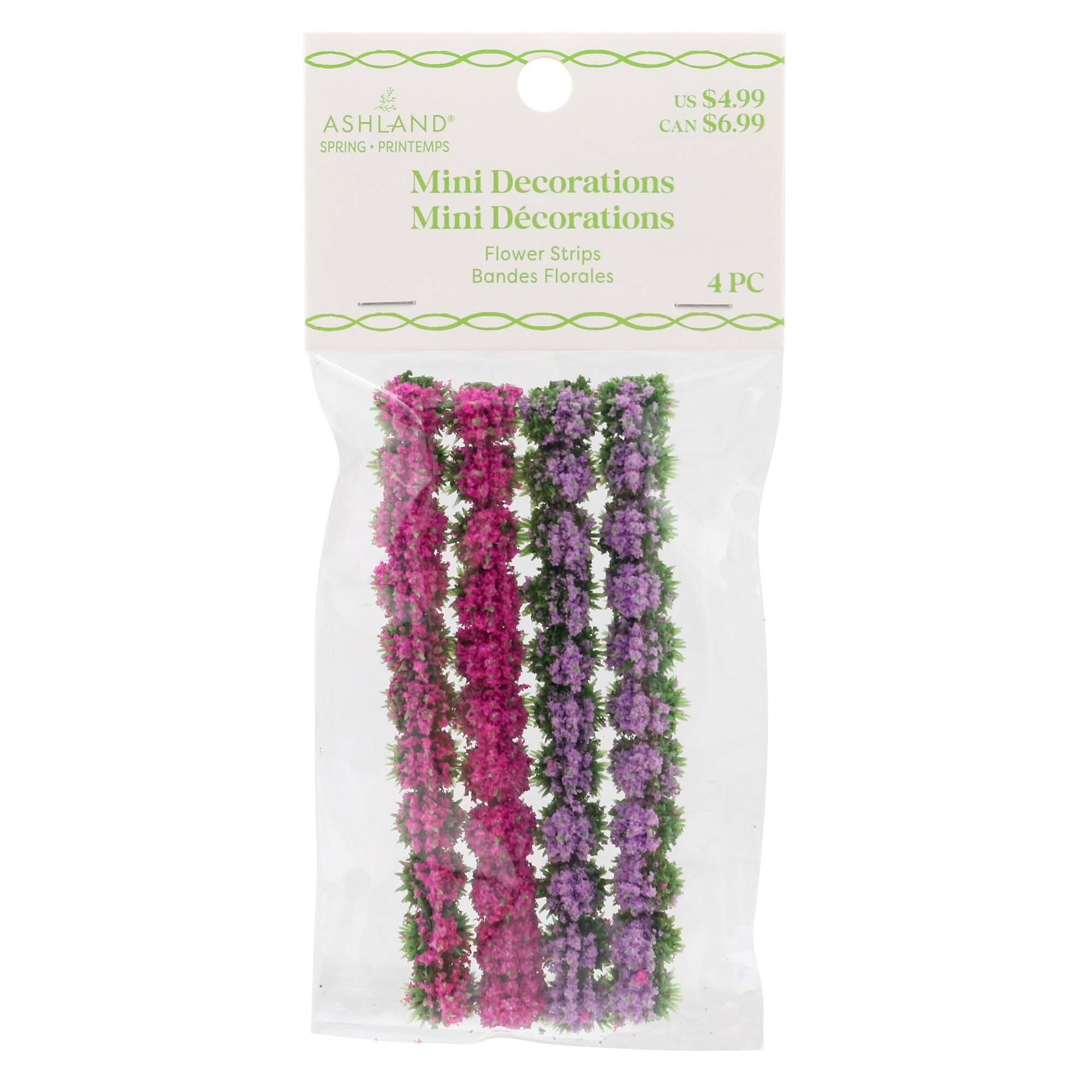 Mini Pink & Purple Flower Strips by Ashland®